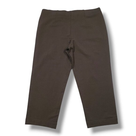 Pure Jill Slim Leg Cropped Pants Womens Small Petite Brown Pima Modal - Picture 4 of 9